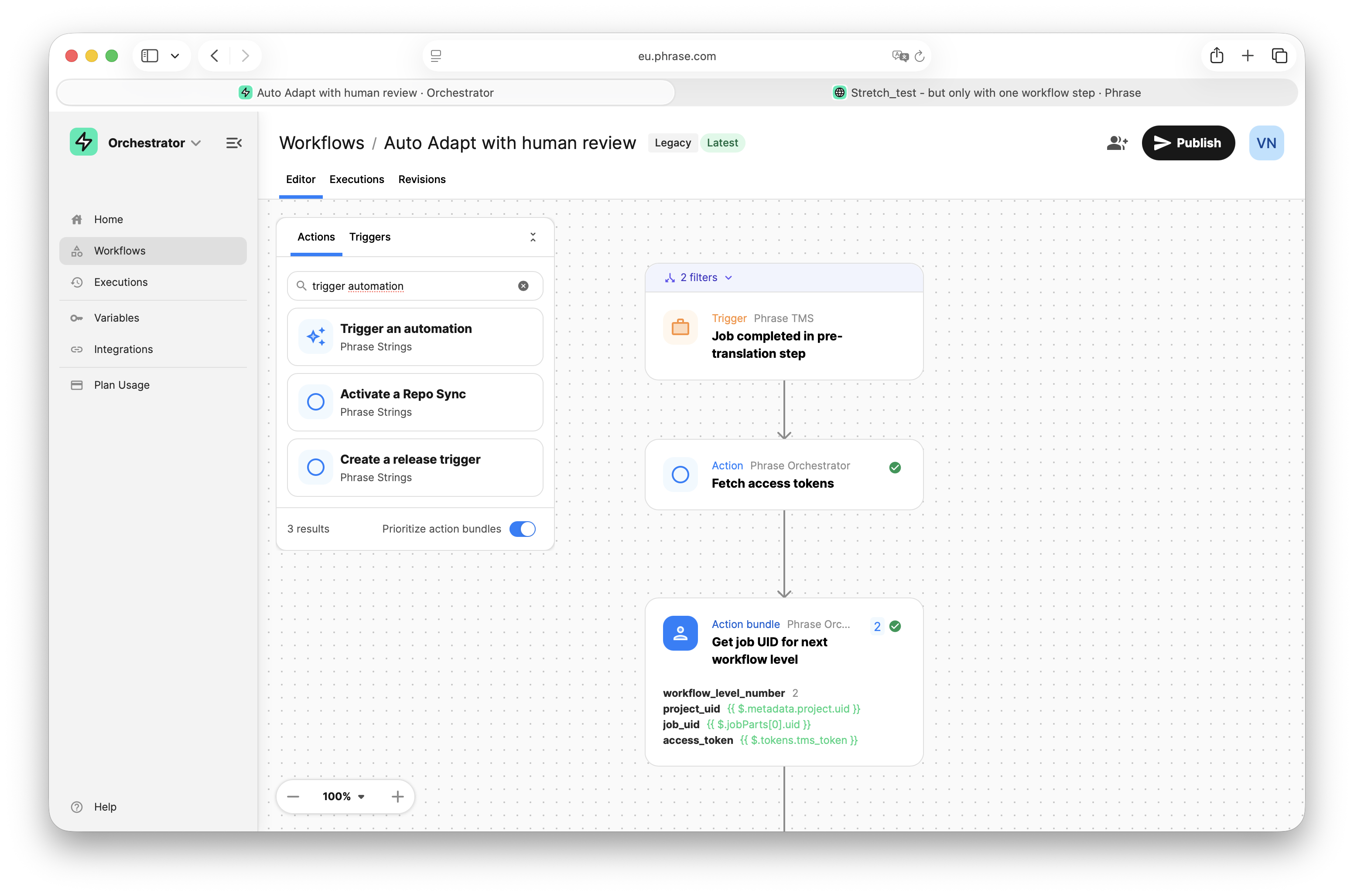 Orchestrator screenshot 1